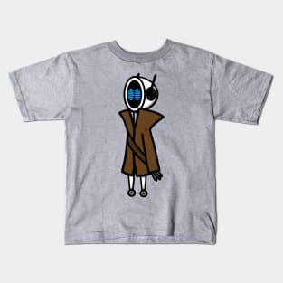 Trench Coat Robot Kids T-Shirt